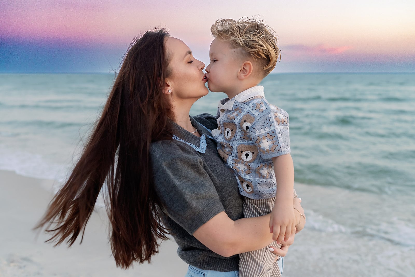 Lyutikova family, Dauphin Island