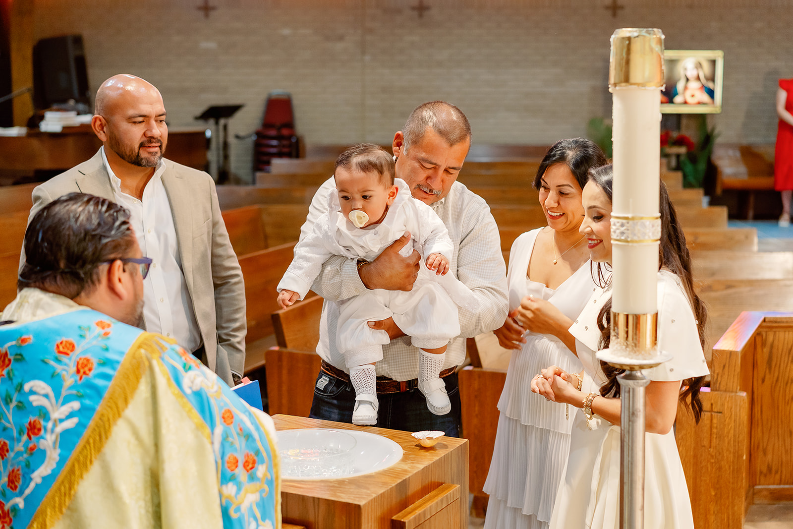 Trevino baptism at Sacred Heart Church in Pascagoula and The Old Place in Gautier