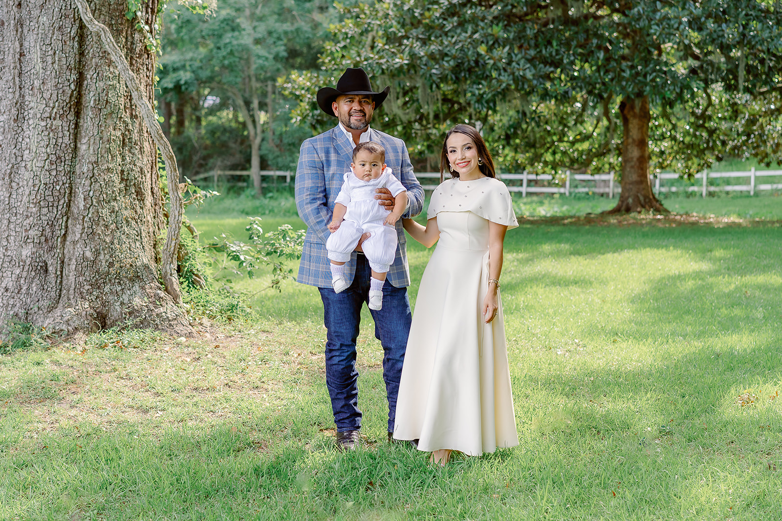 Trevino baptism at Sacred Heart Church in Pascagoula and The Old Place in Gautier