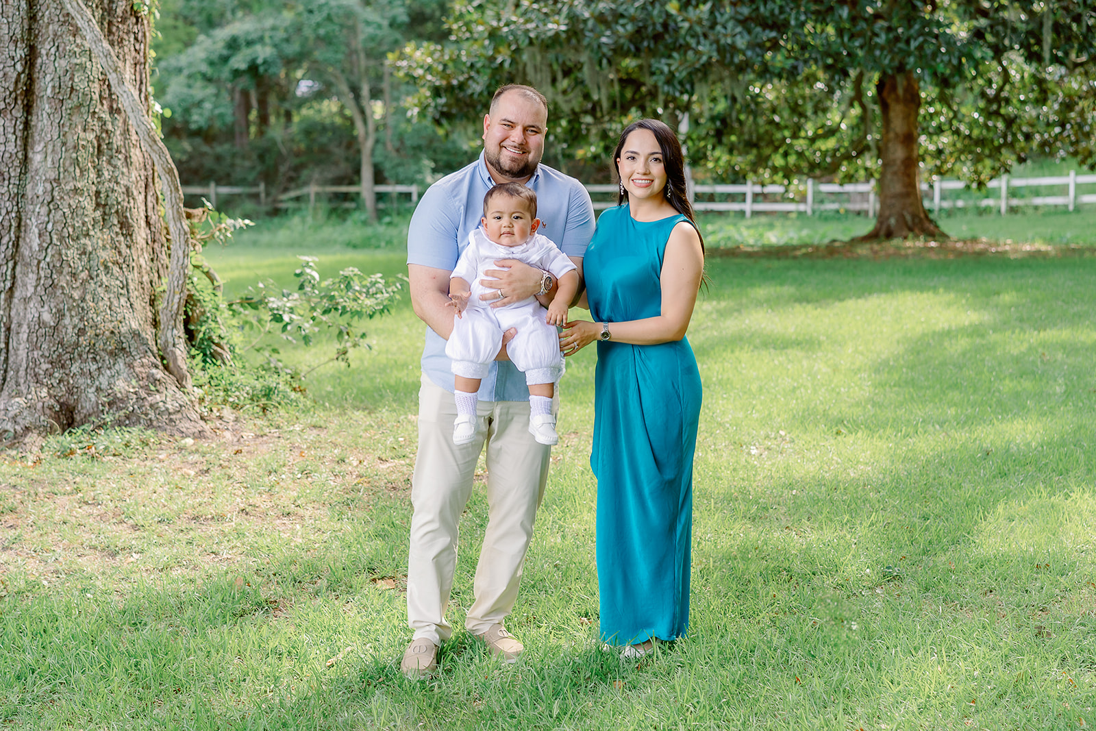 Trevino baptism at Sacred Heart Church in Pascagoula and The Old Place in Gautier