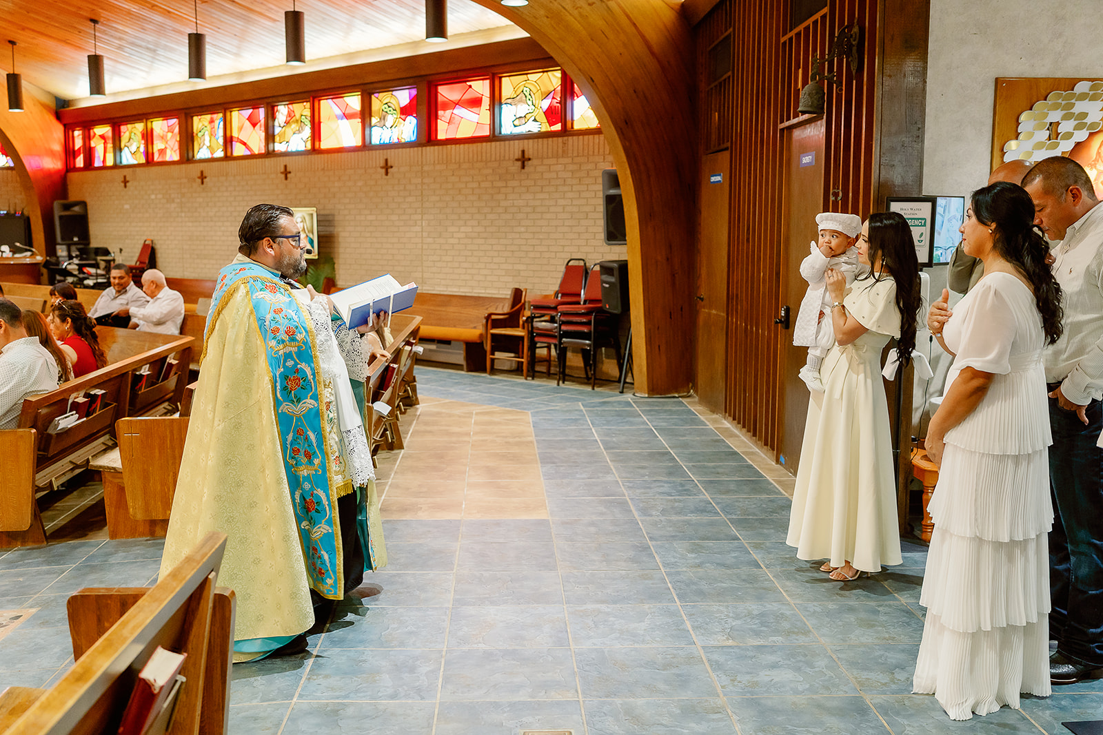 Trevino baptism at Sacred Heart Church in Pascagoula and The Old Place in Gautier