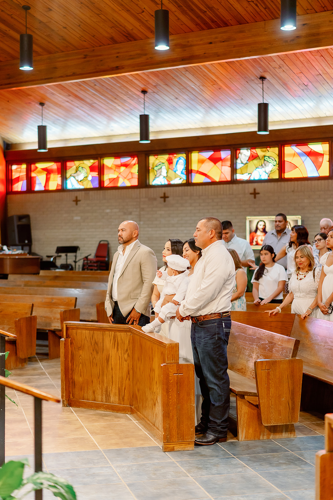 Trevino baptism at Sacred Heart Church in Pascagoula and The Old Place in Gautier